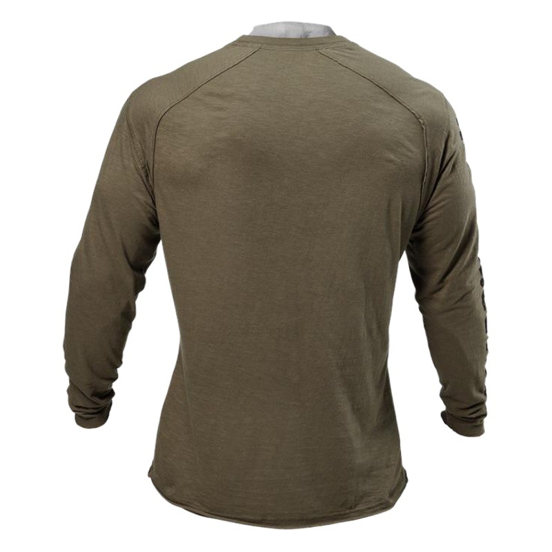 GASP bodybuilding muscle fitness training breathable autumn running basketball leisure long sleeve a generation of hair