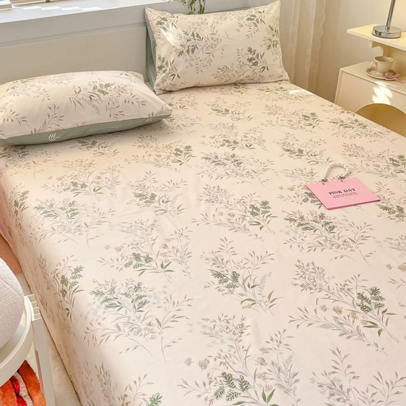 Sombrilla de cama de algodón pieza individual 100 ins de algodón puro estilo princesa verano individual dormitorio de estudiantes doble niños sábana kang individual