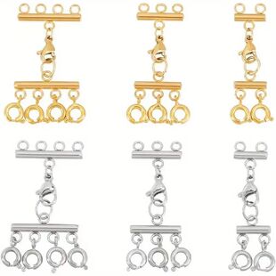 Cross-border new stainless steel multi-model necklace connecting buckle diy color retaining bracelet buckle jewelry accessories connecting ring