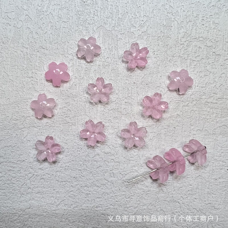 ブレスレット人気の釉薬花 10 ミリメートル 5 花びら桜手作り古代スタイルのヘアピン韓服 diy ジュエリーアクセサリー|undefined