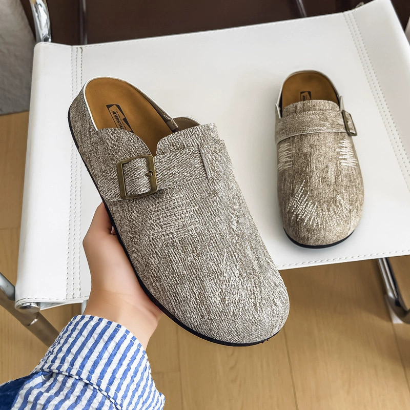 2025 новых мужских тапочек Birkenstock, нишевые манго, низкие полусапожки, ленивые слипоны для мужчин N88-7