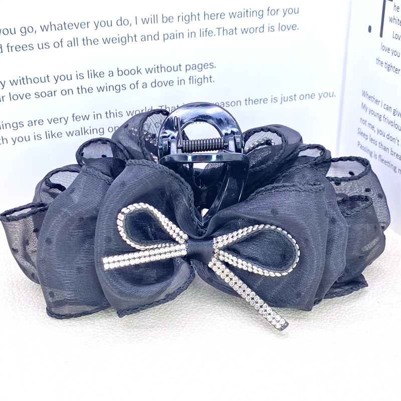 Pinza para el cabello de malla de burbuja de nube para mujer nueva pinza para el cabello con placa de sensación de alta calidad pinza de gasa grande pinza de tiburón accesorios para el cabello