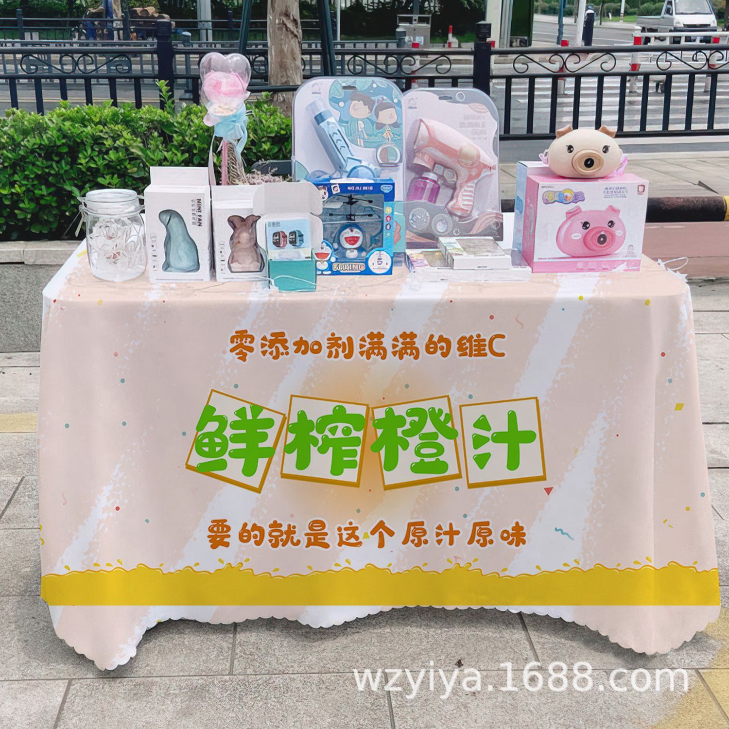 Mantel de jugo recién exprimido