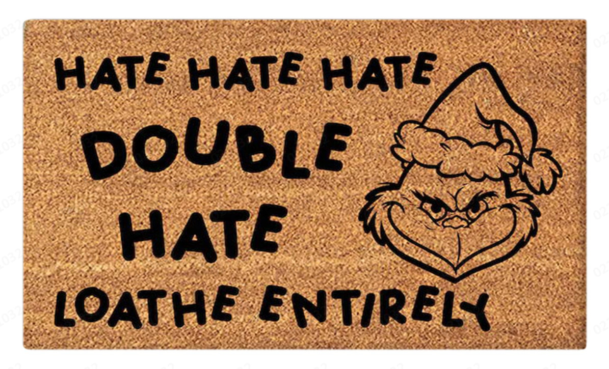 Alfombra de piso de dibujos animados de comercio exterior transfronterizo amazon deseo estera de piso de navidad decoración de vacaciones estera de regalo estera de la puerta del hogar