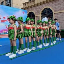 幼儿园表演儿童节跳舞六一演出服装大码西瓜舞蹈全套民族