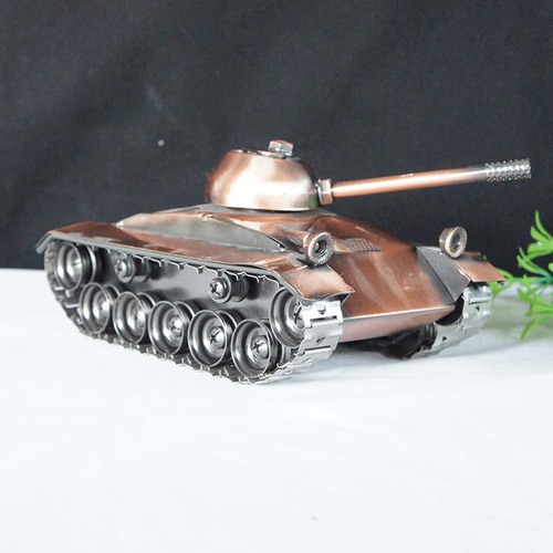 Manufacturer metal plating classic car car tank locomotive model creative iron art car model young man likes