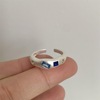 Zirconium, small design adjustable universal ring, on index finger, internet celebrity, silver 925 sample