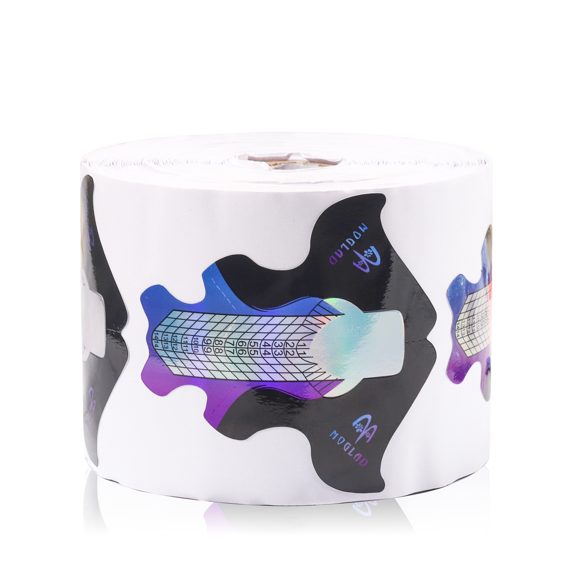 Soporte de papel de uñas láser desmontable alargado dedicado transfronterizo soporte de papel de extensión de uñas de fototerapia en forma de pez engrosado 100/300