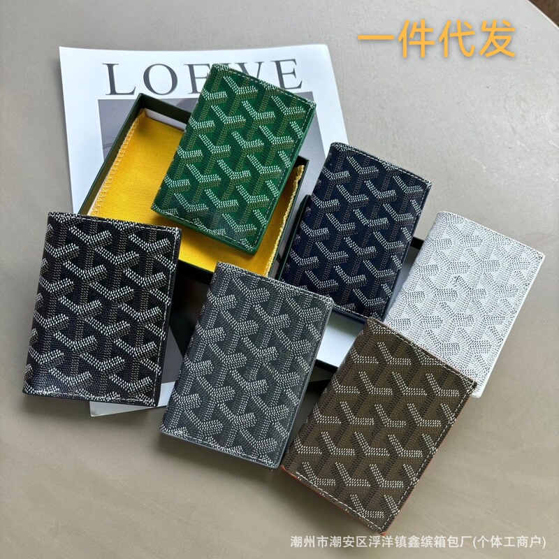 2025 Goya New Card Holder Goyard Wallet Printed Short Foldableing Card Holder Coin Purse Men and Women Same Style Bag