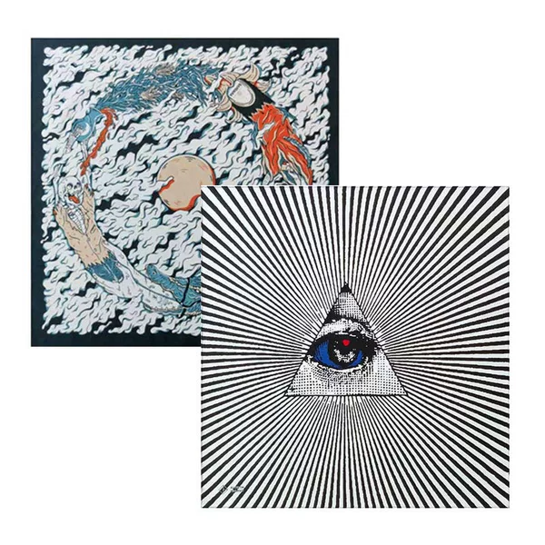 55cm Pure Cotton Printed Square Scarf Lost at Sea Nautical Scarf Hip-Hop Street Dance Outdoor Headscarf Bandana