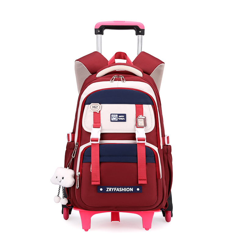 Nueva mochila escolar estilo japonés con gran capacidad, mochila con ruedas informal para estudiantes de primaria, mochila versátil para estudiantes de secundaria
