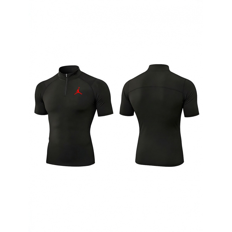 Men's Zip-Up Stand-Up Collar Polo Shirt, High-Elastic Quick-Dry Fitness Short-Sleeve Sports Breathable Compression Training Shirt, Business T-Shirt Men's Zip-Up Stand-Up Collar Polo Shirt, High-Elastic Quick-Dry Fitness Short-Sleeve Sports Breathable Compression Training Shirt, Business T-Shirt