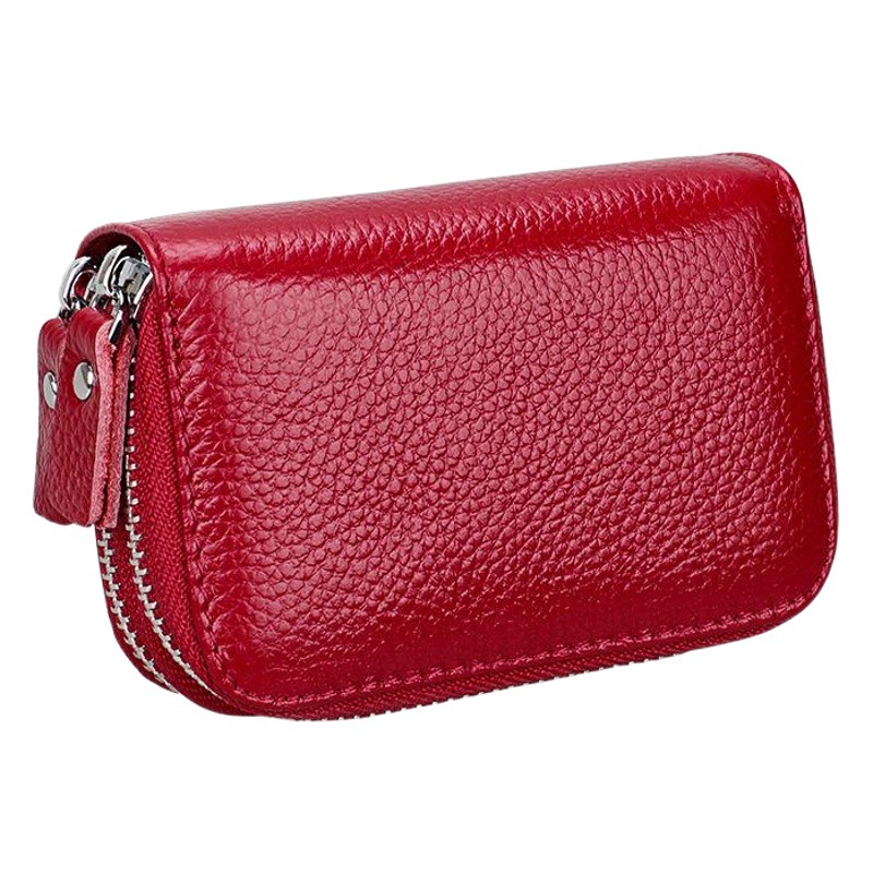 Factory direct wholesale anti-magnetic RFID first layer cowhide card bag organ Korean version card bag large version change card bag