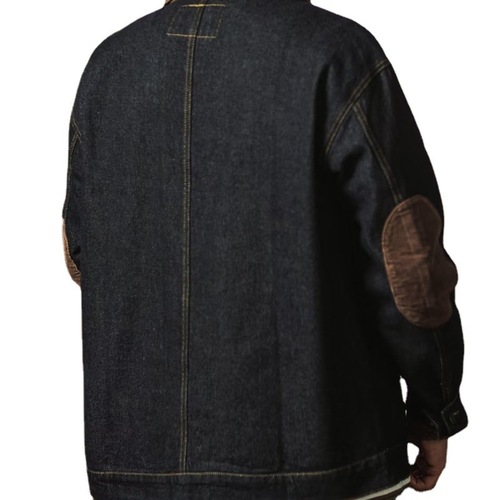 American Retro Heavy Workmanship Multi-Pocket Denim Jacket Color-Collage Irregular Splicing Japanese Style Men's Fashion Top