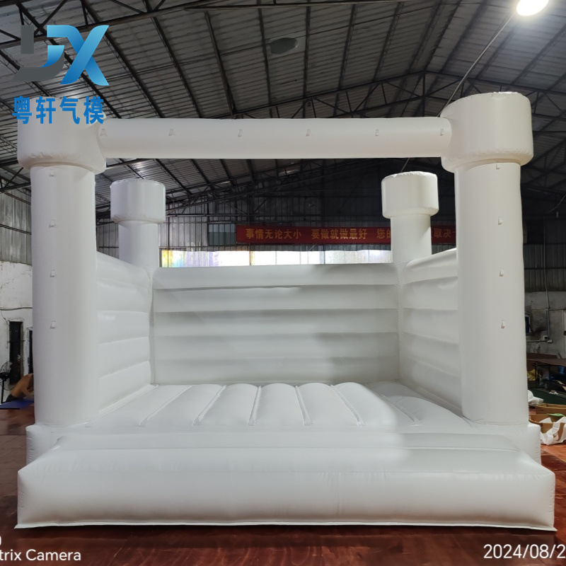 Travel inflatable white children's trampoline