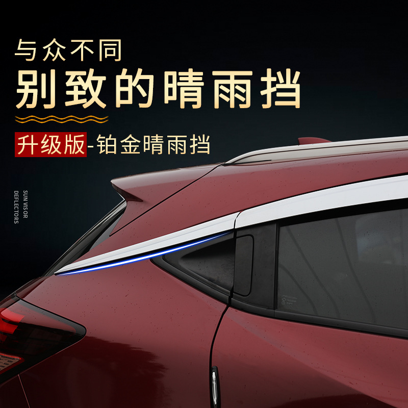 Tenxinrui adecuado para Honda Bozhi lluvia escudo XRV lluvia escudo ventana lluvia ceja escudo modificación especial platino lluvia escudo