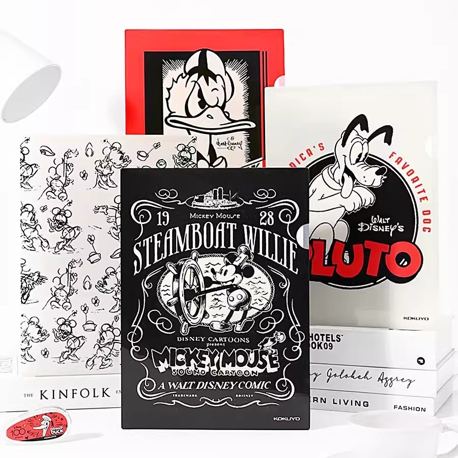[Serie de aniversario 1OO] Guoyu kokuyo Mickey nombre conjunto A4 carpeta de una sola pieza traje de cuatro colores