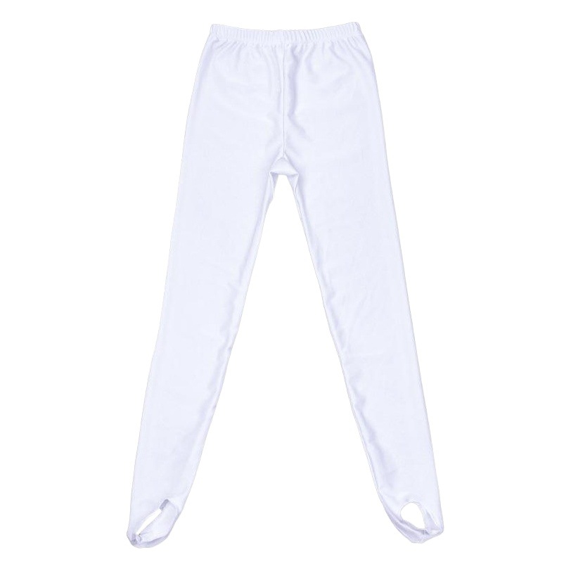 Ropa de baile para niños pantalones de pedal de culturismo para niños ropa de práctica para niñas pantalones de pedal de cuerpo sedoso blanco Leggings