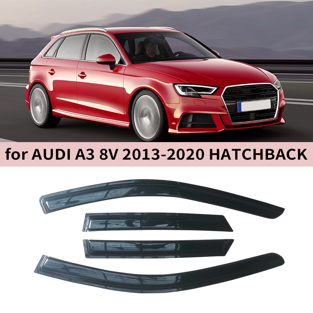 Audi For AUDI A3 8V HATCHBACK 2013-2020 Weather Shield Side Window Deflectors (Rain shield) - for-audi-a3-8v-hatchback-2013-20204pcs