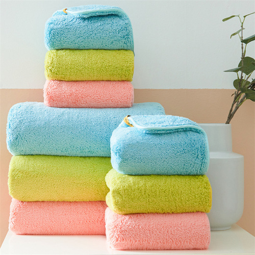  year 100 flowers towel one-time delivery new coral velvet antibacterial water-absorbent cover towel