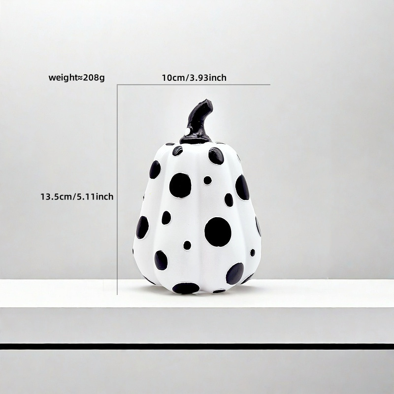 アートニッチな水玉模様のカボチャの卓上飾り、ホームリビングルームの樹脂工芸品、装飾、手作り、クリエイティブ|undefined