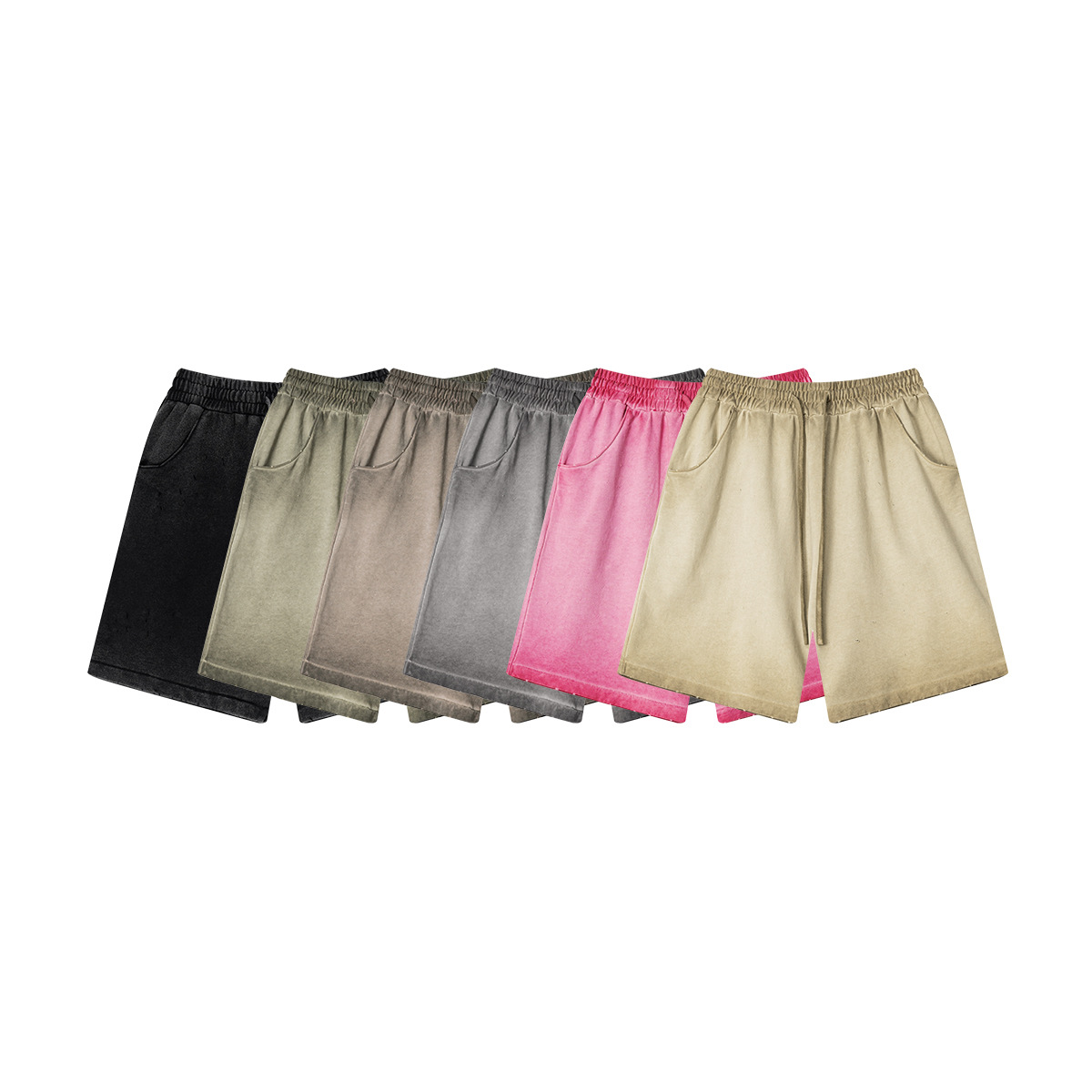 Pantalones Cortos Deportivos Lavados para Hombre de Algodón