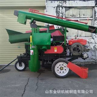 柴油电机款苞米打粒机大型玉米脱粒机拖拉机牵引式商用苞谷剥粒机