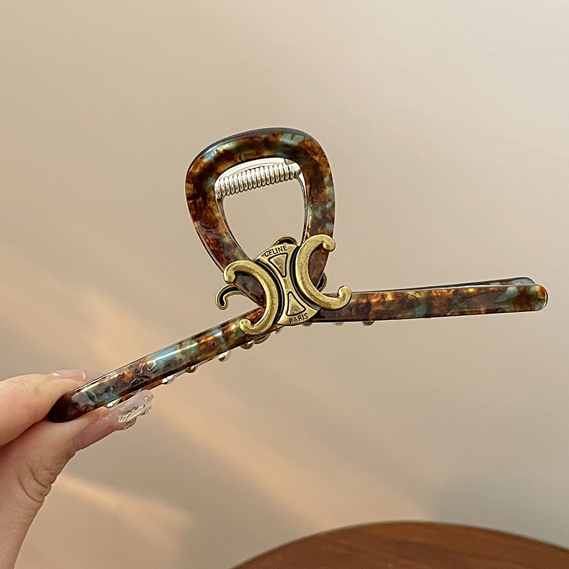 Clip de agarre de ácido acético para mujer, horquilla de disco en la parte posterior de la cabeza, rojo de red, nuevo clip de tiburón 2025, horquilla de alta gama, tocado