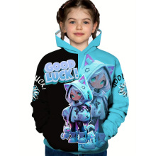 G 47211 Girls' cat printed hoodie Ůͯè��ӡ�����¿羳��