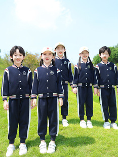 Class Uniform Long-Sleeved Sportswear Teacher Uniform Primary and Secondary School Uniform Set Kindergarten Uniform Spring and Autumn New Sports Meeting