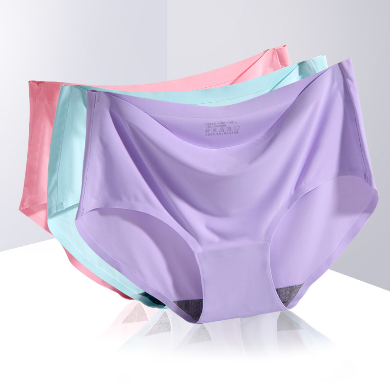 Women's ice silk underwear without trace panties, a piece of underwear, breathable, waist, female underwear triangle trousers 810
