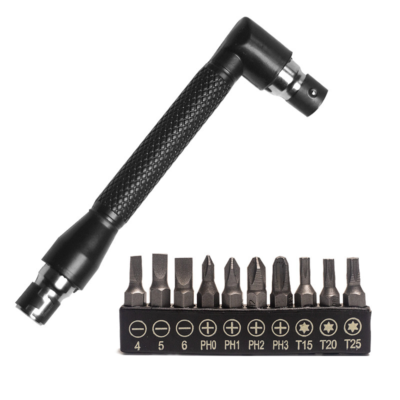 WM6.35mm手动工具L型套筒扳手双头六角套筒扳手螺丝刀刀头工具