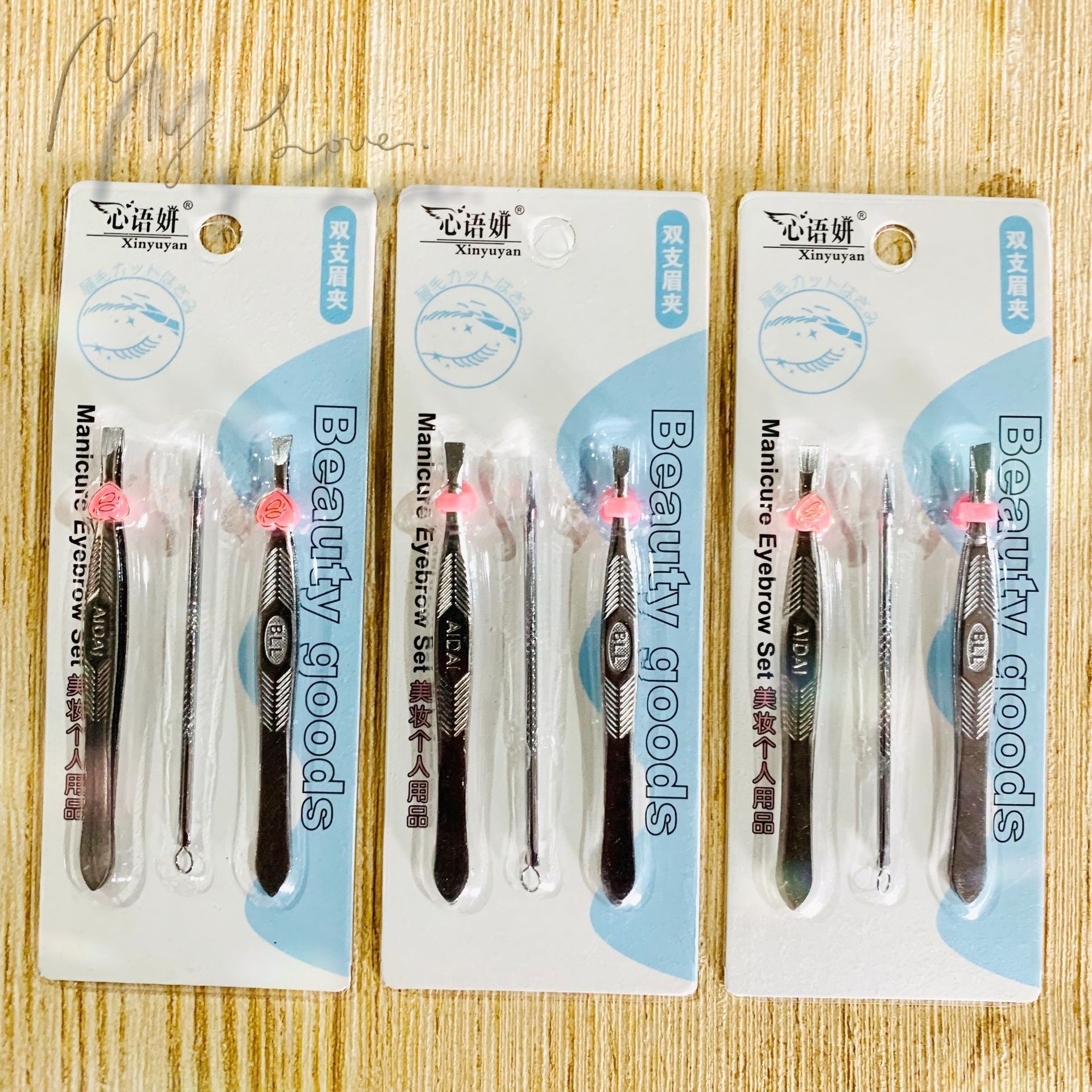 Nuevo conjunto de aguja de acné de cejas de acero inoxidable, aguja de acné de acné de doble uso de cejas de acero inoxidable