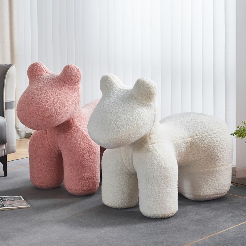 Thickened Velvet Faux Wool Curly Pony Chair - Cute Leisure Pony Chair for Living Room, Popular Wholesale from Factory