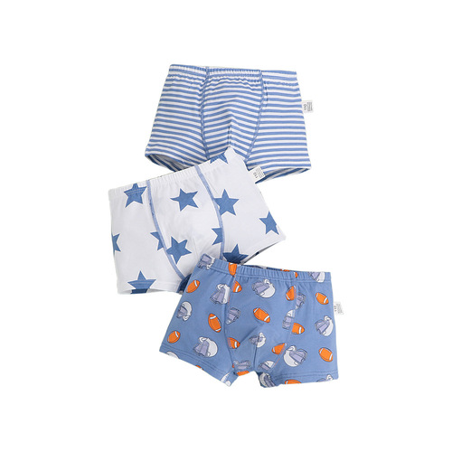 Boys' boxer briefs, pure cotton, Category A, medium and large children's boxer shorts, pure cotton, antibacterial, baby children's underwear wholesale