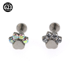 G23 Titanium Adorable Cat Claw Lip Ring Direct Supply from Cross-border Factory