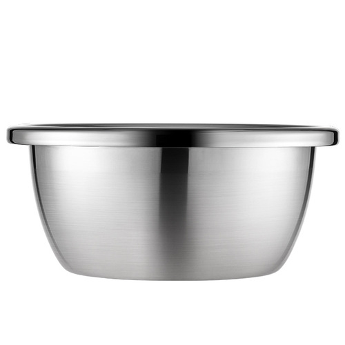 Stainless steel vegetable washing drain basin round draining fruit basket rice washing sieve kneading basin mixing basin set basin deepened extra large