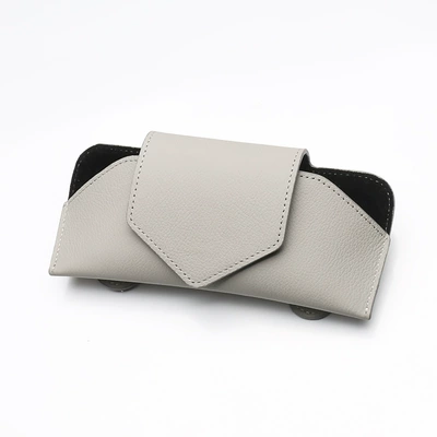 Car Glasses Clip/Bill Clip multifunctional sun visor bracket sunglasses - gray-glasses-bag-cowhide