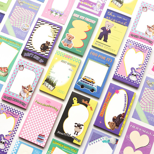 Message Dream Suitcase Notebook Korean style ins retro tearable message note note paper 160 sheets 6 styles