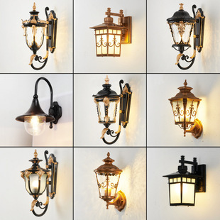 Outdoor Wall Lamp Waterproof Outdoor Villa European Style Courtyard Exterior Wall Garden Retro Corridor Balcony Gate Terrace Light