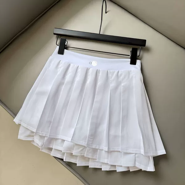 AL two-piece pleated tennis skirt, anti-exposure running skirt, fitness sports skirt, quick-dry high-waisted cake skirt