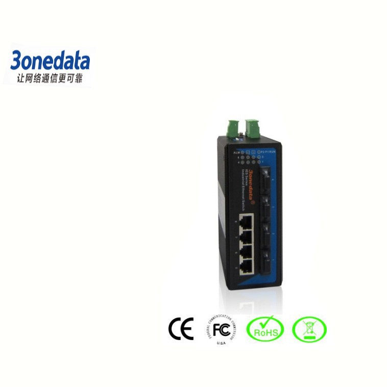 IES618-4F 4口百兆电+4口百兆光 网管型导轨式工业级以太网交换机