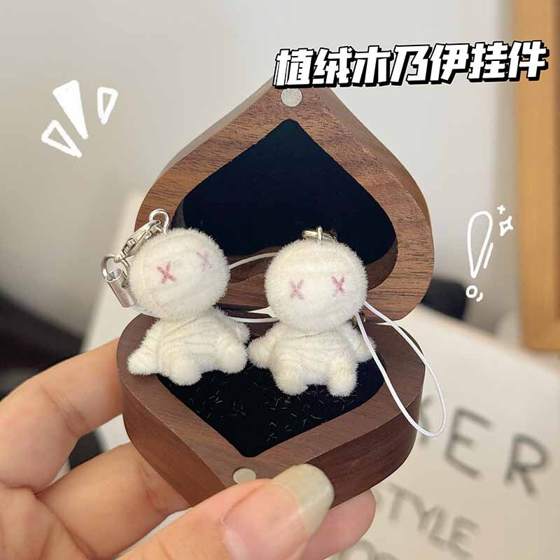 Cute Halloween Bandage Mummy Pendant Flocked Mummy Villain Mobile Phone Rope Creative Holiday Gifts Wholesale