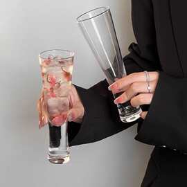 水晶小腰杯果汁杯家用玻璃杯香槟杯鸡尾酒杯果酒杯红酒杯高脚杯子