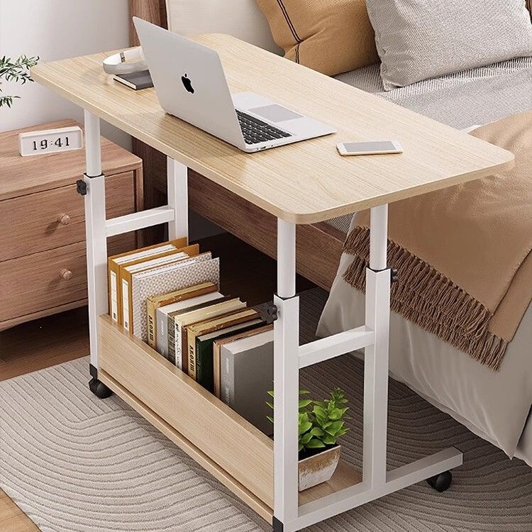 Bedside Table, Movable and Adjustable, Suitable for Small Apartments, Rental Houses, Bed Study Table, Bedroom Home Use, Student Lazy Desk, Office Desk