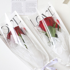 Flower packaging single rose Mother's Day carnation single bouquet bag 520 Valentine bouquet bag wholesale