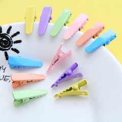 2.4cm glossy electroplated candy-colored duckbill clip DIY invisible forehead clip child hair clip factory wholesale