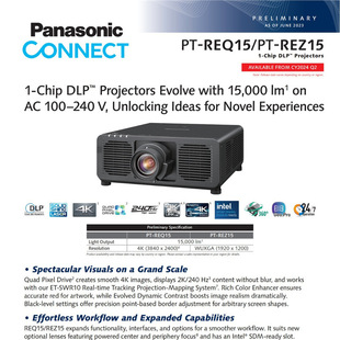 Panasonic Pt-Rez15 Pt-Rez12 Pt-Rez10 Pt-Rez80 Projector