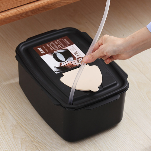 Plastic lidded tea bucket, tea dregs bucket, tea set, tea tray, waste water drainage bucket, Kung Fu tea set accessories, tea trash can