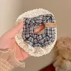 1# black and white plaid sausage ring